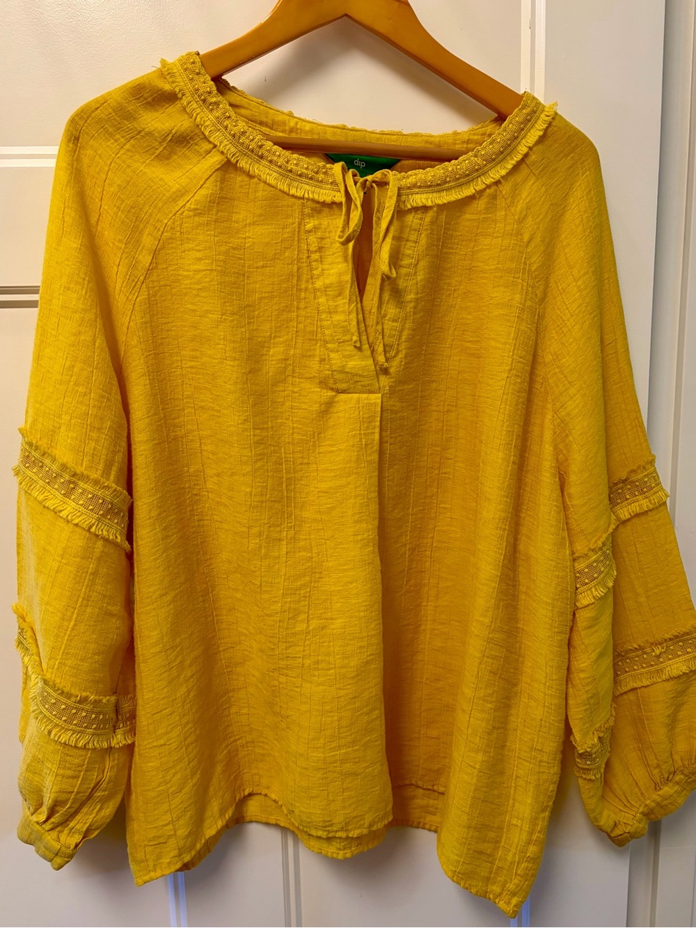 dip Yellow Boho Tunic Top